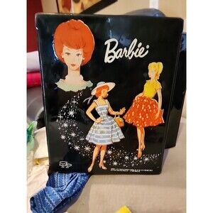 1964 Mattel Vintage Barbie Doll Carrying Case , Cloths, Wigs, Sports Equip.